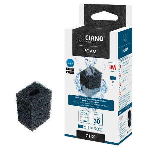 Ciano M CF80 recambio filtro acuario cartucho foam Imagem n&uacute;mero 1