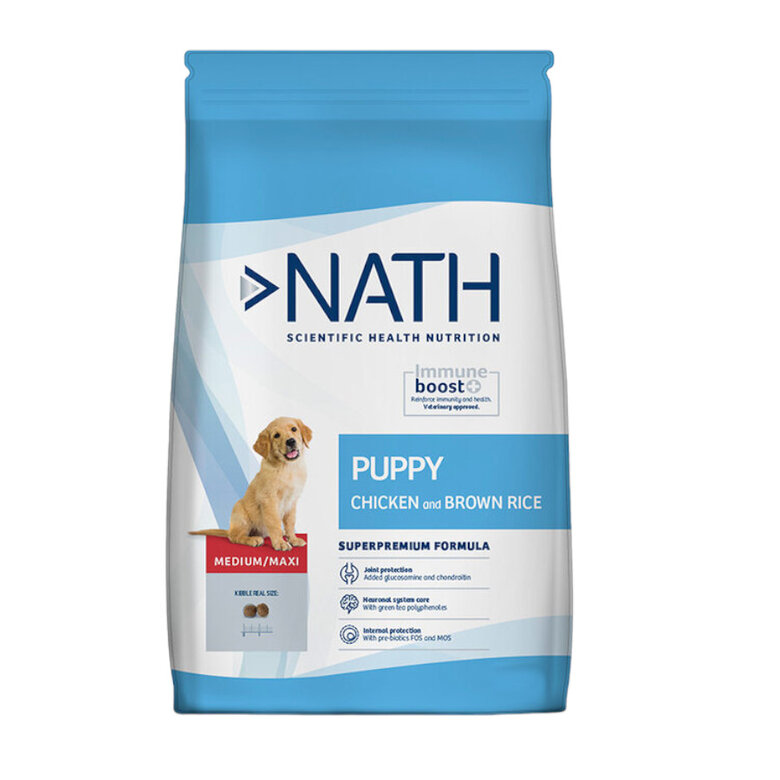 12 kg Nath Puppy Medium Maxi Frango ração para cães,  Imagem número 1 12 kg Nath Puppy Medium Maxi Frango ração para cães, , large Imagem número 1