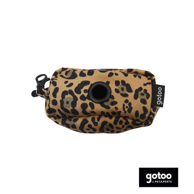 Gotoo Porta sacos estampado leopardo castanho para cães,  Imagem número 2 Gotoo Porta sacos estampado leopardo castanho para cães, , large Imagem número 2