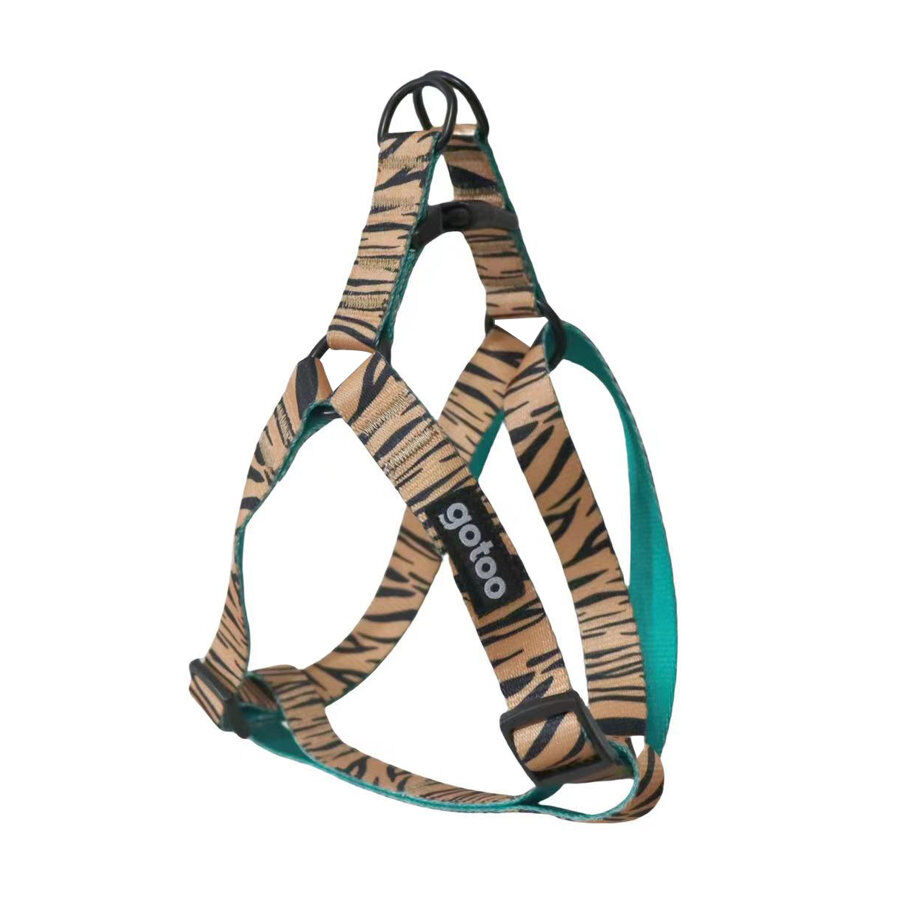 Gotoo Peitoral estampado tigre castanho para c&atilde;es, , large Imagem n&uacute;mero 1