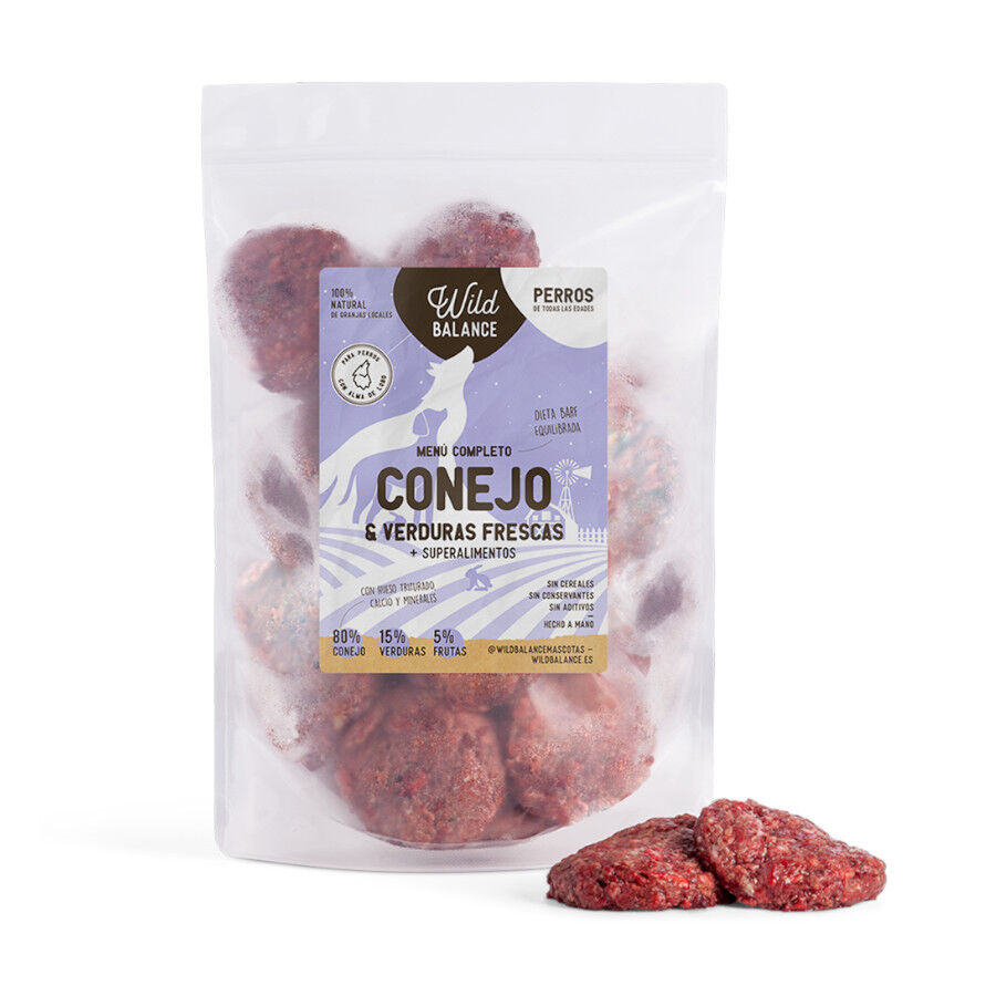 1 kg Wild Balance BARF Coelho com Legumes Frescos alimenta&ccedil;&atilde;o natural congelada para c&atilde;es, , large Imagem n&uacute;mero 1