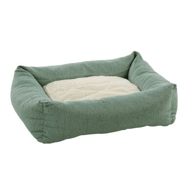 Flamingo Yara Retangular Verde cama com fecho para cães