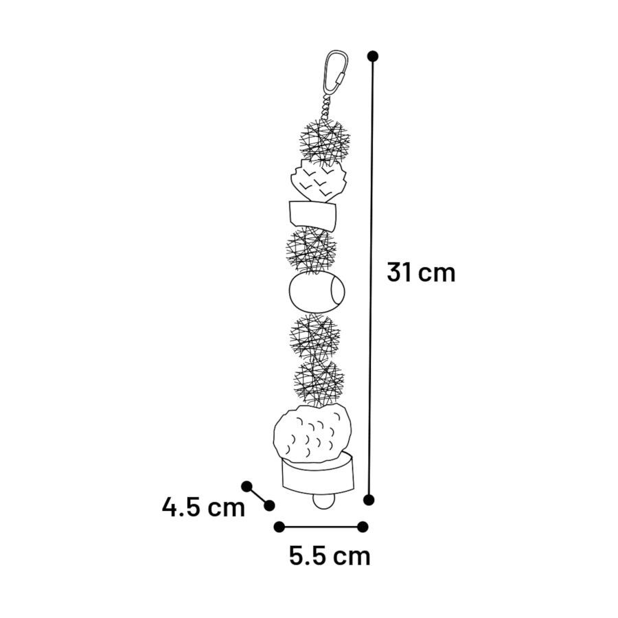 Flamingo Biru brinquedo periquito de madeira, , large Imagem n&uacute;mero 3