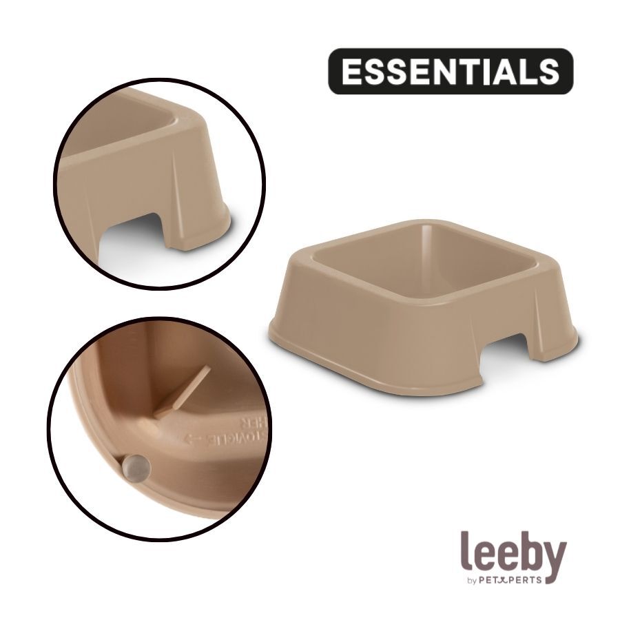 Leeby Comedouro Quadrado Taupe para c&atilde;es, , large Imagem n&uacute;mero 3
