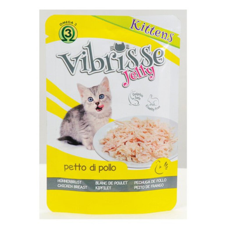 Vibrisse Jelly Kittens pechuga de pollo para gatos image number null