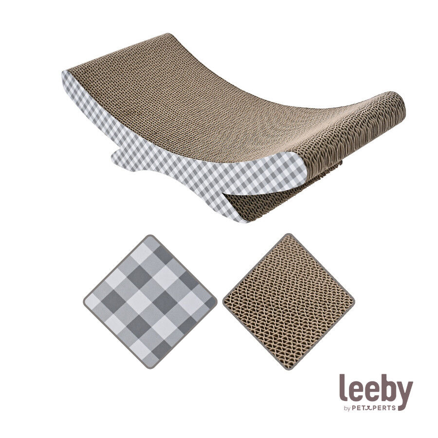 Leeby Remy Rocker arranhador de cart&atilde;o horizontal com padr&atilde;o vichy para gatos, , large Imagem n&uacute;mero 8