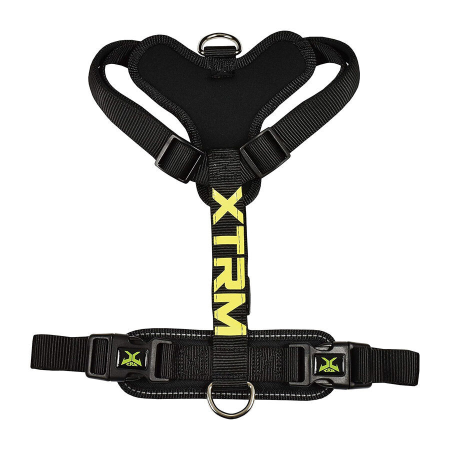 X-TRM Cronos Neon Flash Peitoral Preto para c&atilde;es, , large Imagem n&uacute;mero 1