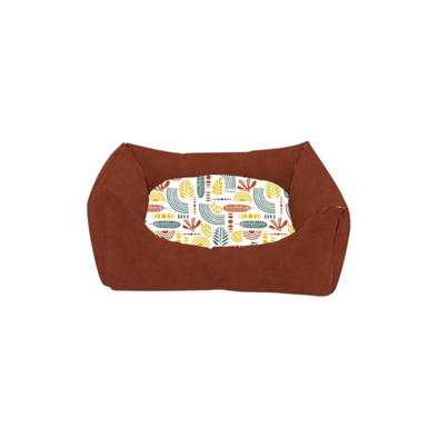 Ombala Ethnic Snap Cama Castanho para cães 