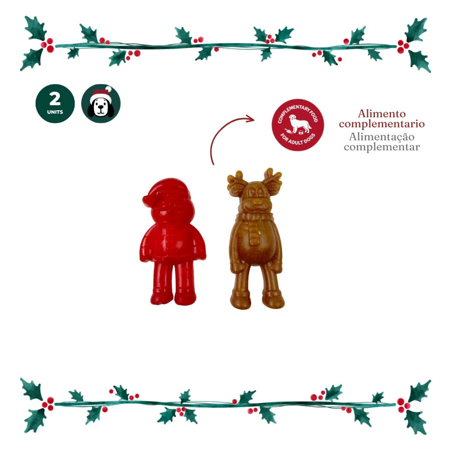 1 pack x 2 uns. Wonder Christmas Figuras Mastig&aacute;veis Snacks para C&atilde;es, , large Imagem n&uacute;mero 3