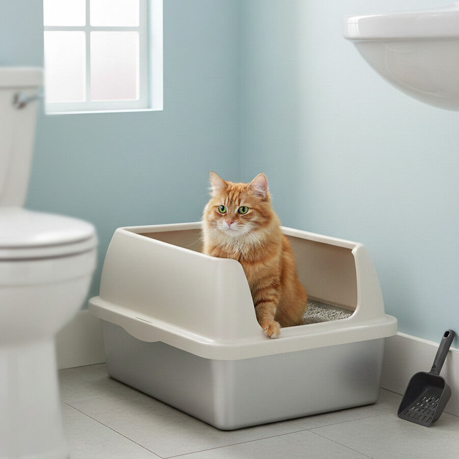 All For Paws Go Fresh Caixa de areia a&ccedil;o inoxid&aacute;vel para gatos, , large Imagem n&uacute;mero 1