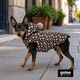 Gotoo Casaco com Estrelas, Capuz e Pompom para c&atilde;es