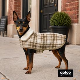 Gotoo Casaco com Padr&atilde;o Tartan aos Quadrados para c&atilde;es