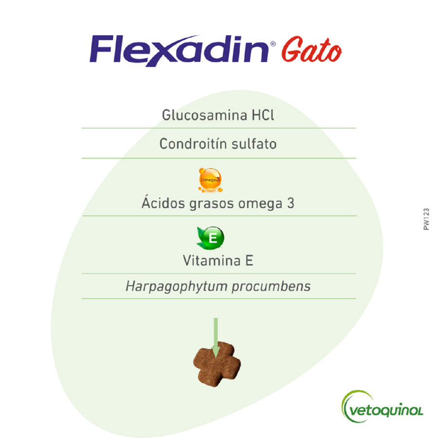 60 comprimidos Vetoquinol Flexadin Adult Condroprotetor para gatos, , large Imagem n&uacute;mero 4