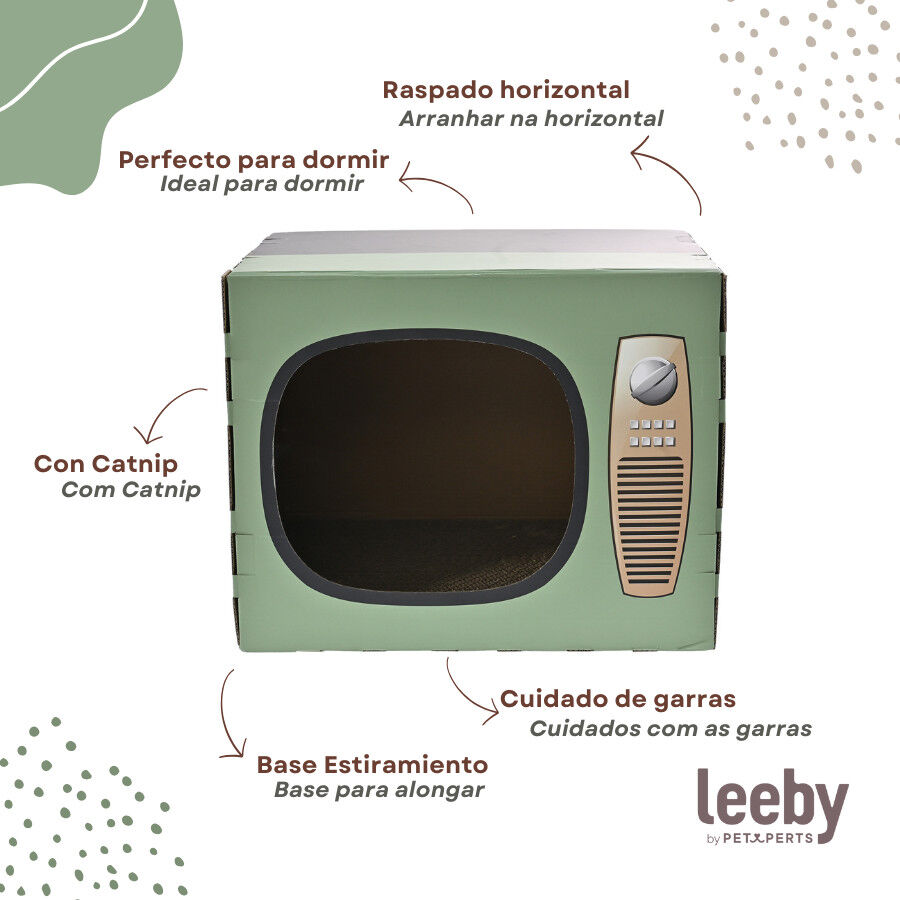 Leeby Tommy TV cama nido com arranhador de cart&atilde;o para gatos, , large Imagem n&uacute;mero 4