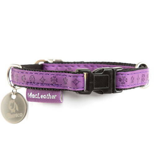 MacLeather Classic collar para perros lila Imagem n&uacute;mero 1