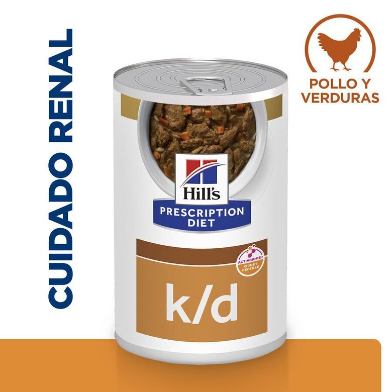 354 g  Hill's Kidney Care Frango e legumes patê lata para cães,  Imagem número 2 354 g  Hill's Kidney Care Frango e legumes patê lata para cães, , large Imagem número 2