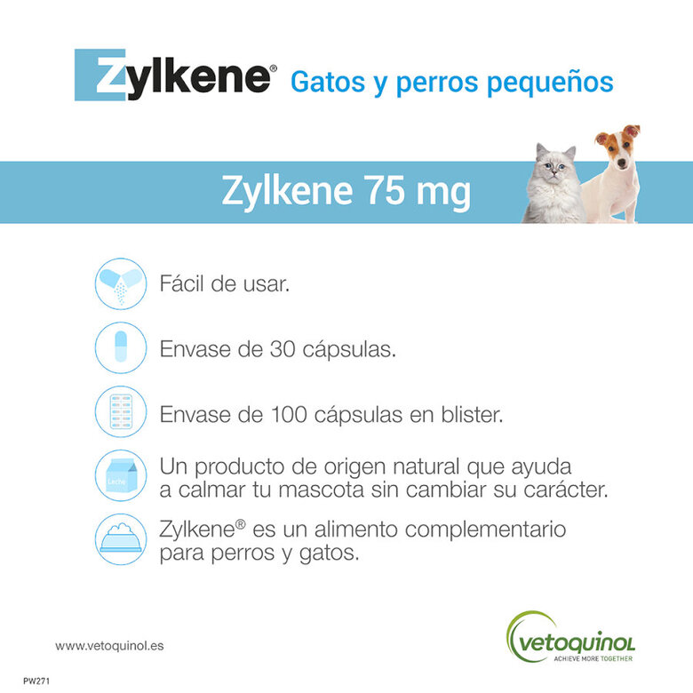 Zylkene tranquilizante natural em comprimidos para o stress em cães e gatos, , large image number null