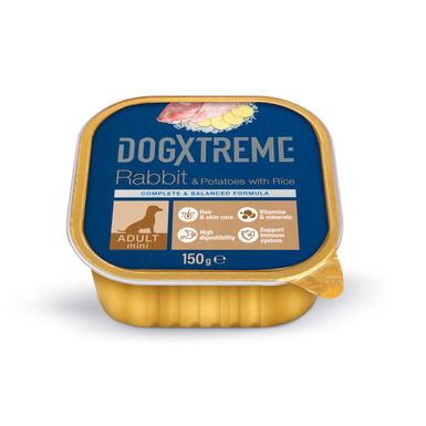 Dogxtreme Adult Mini Coelho com Batatas e Arroz terrina para cães 