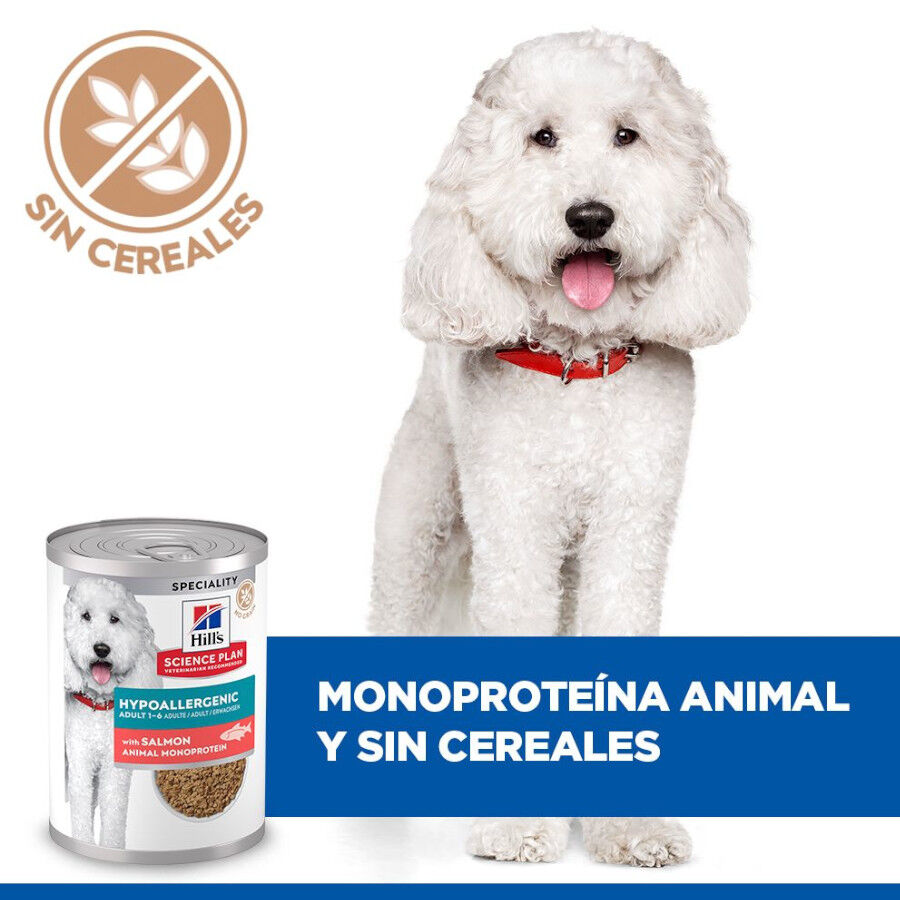 363 g Hill's Science Plan Hypoallergenic Alimento H&uacute;mido com Salm&atilde;o para C&atilde;es Adultos, , large Imagem n&uacute;mero 3