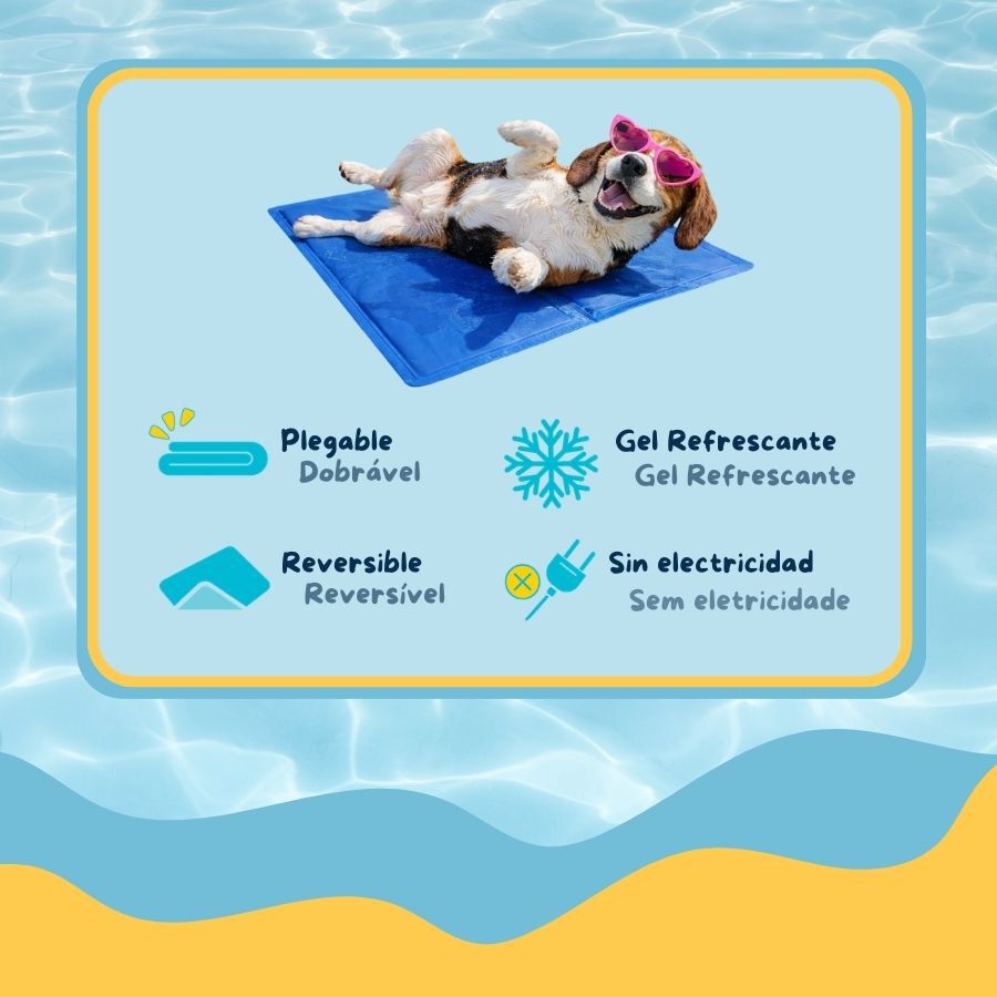 Summer Vibes Manta Refrescante Azul para c&atilde;es, , large Imagem n&uacute;mero 3