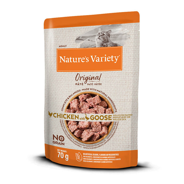 70 g Nature's Variety Original Adult frango e ganso saqueta para gatos,  Imagem número 1 70 g Nature's Variety Original Adult frango e ganso saqueta para gatos, , large Imagem número 1