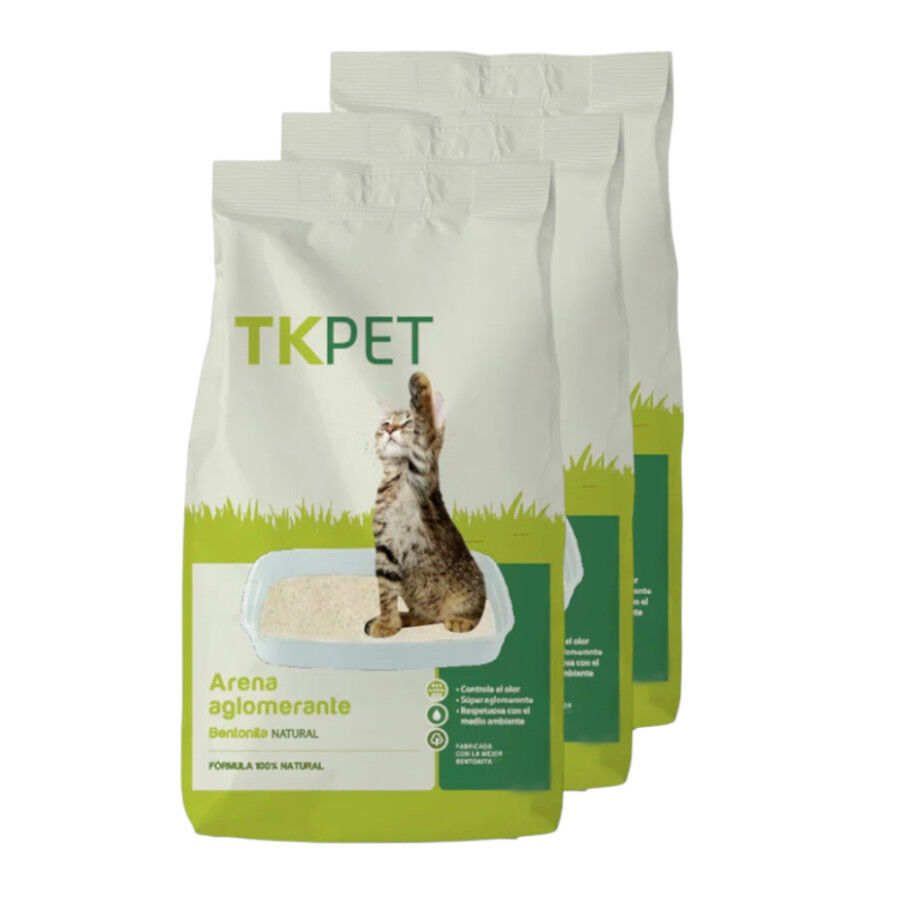 3 x 10 L TK-Pet Areia Aglomerante de Bentonite Natural para gatos Pack poupan&ccedil;a!, , large Imagem n&uacute;mero 1