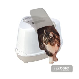 Nice Care Caixa de areia Flip Corner Bege para gatos