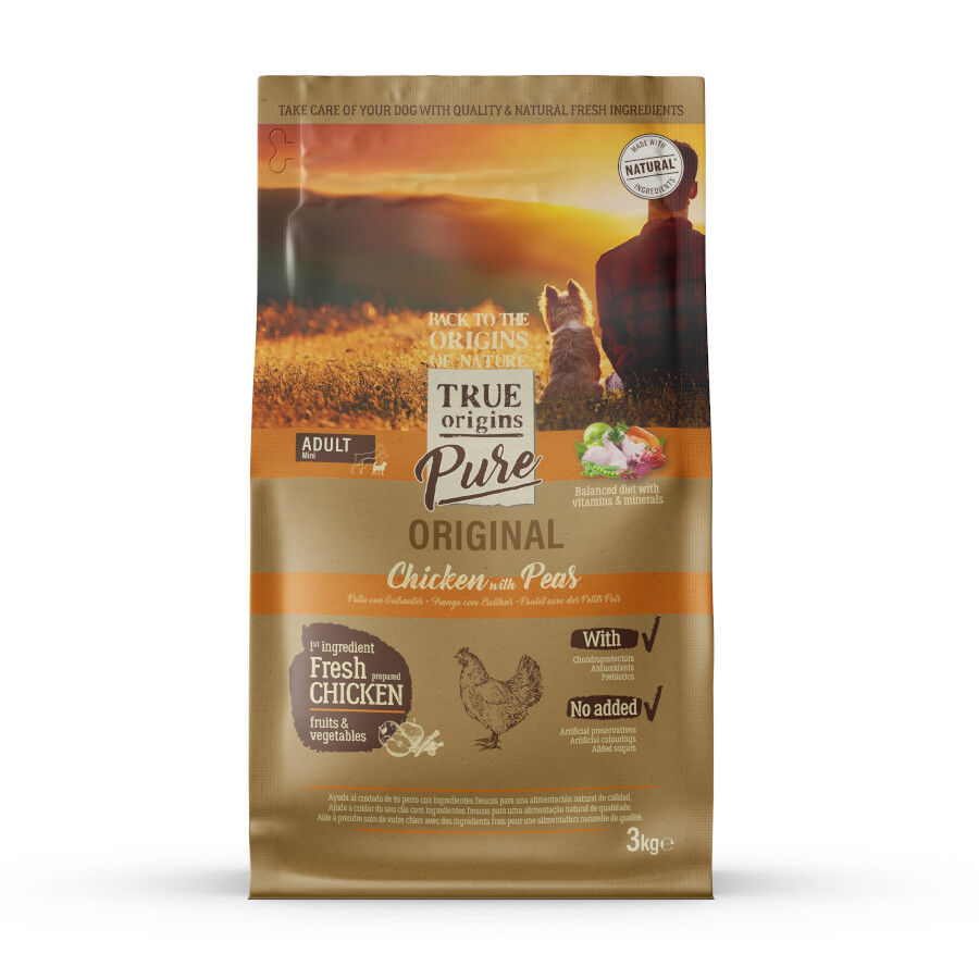 3 kg True Origins Pure Adult Mini Chicken Ra&ccedil;&atilde;o para c&atilde;es, , large Imagem n&uacute;mero 1