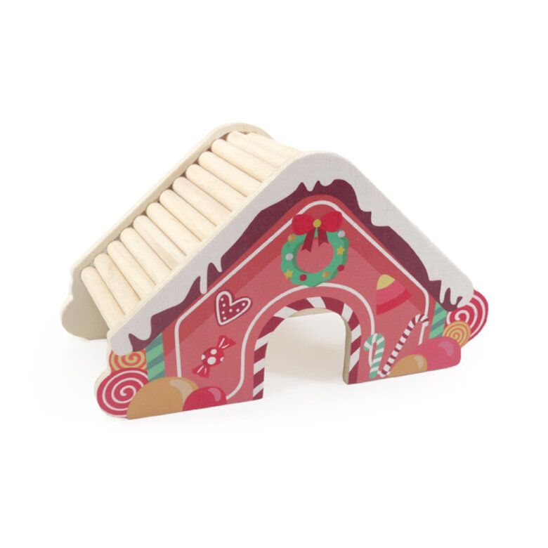 Rosewood Wooden Christmas Gingerbread House Casinha de Madeira para Roedores,  Imagem número 1 Rosewood Wooden Christmas Gingerbread House Casinha de Madeira para Roedores, , large Imagem número 1