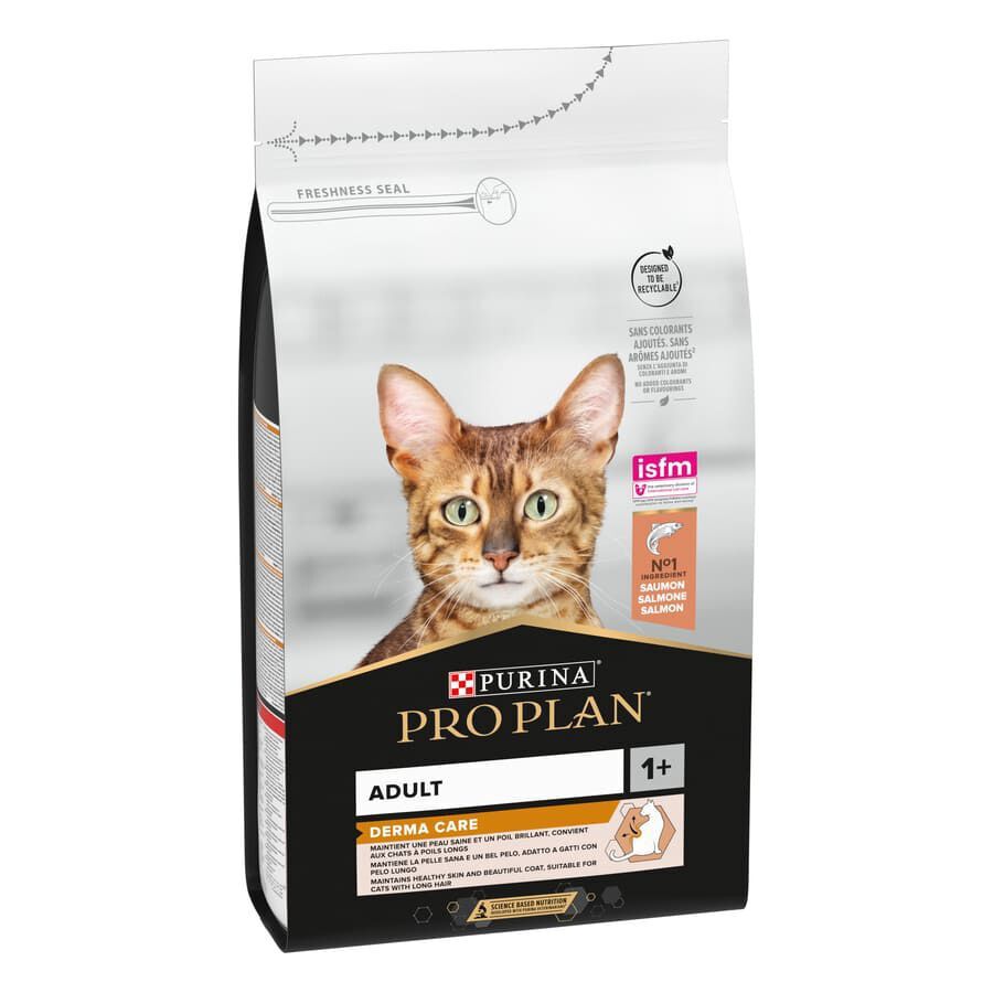 1.5 kg Pro Plan Derma Plus Hairball Control Salm&atilde;o ra&ccedil;&atilde;o para gatos, , large Imagem n&uacute;mero 1