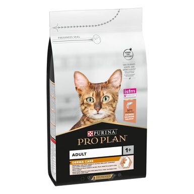 Pro Plan Derma Plus Hairball Control Salmão ração para gatos