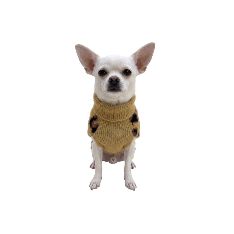 Gotoo Camisola de Malha com Padr&atilde;o Leopardo para c&atilde;es, , large Imagem n&uacute;mero 7