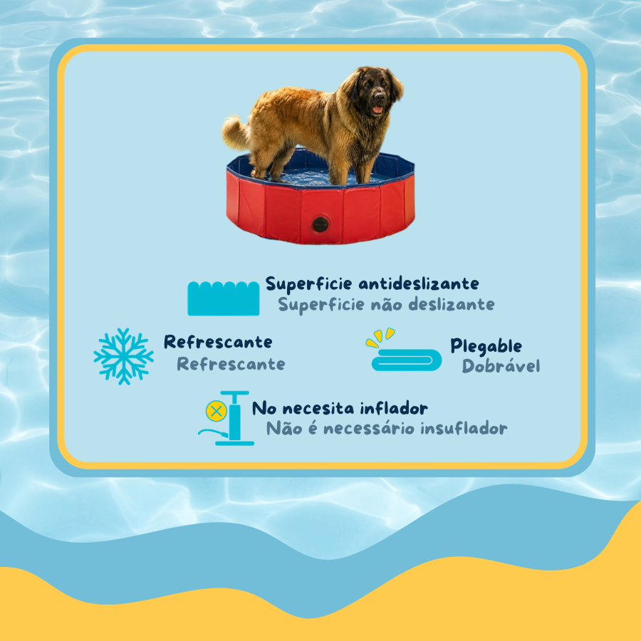 Summer Vibes Fresh Pool Piscina Vermelha para c&atilde;es, , large Imagem n&uacute;mero 3