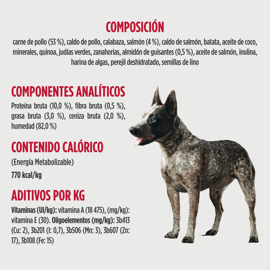 170 g Nulo Comida h&uacute;mida de Frango com Salm&atilde;o em Caldo em Lata para c&atilde;es, , large Imagem n&uacute;mero 3