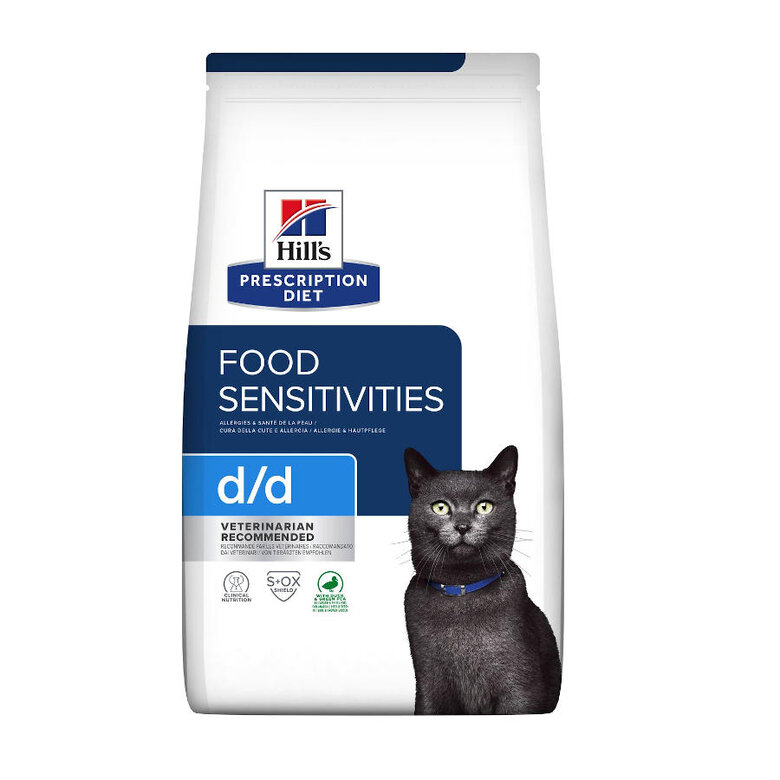 Hill's Prescription Diet Food Sensitivities d/d Pato ração para gatos, , large image number null