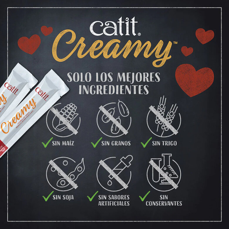 4 saquetas x 10 g Catit Creamy Snack Líquido de Frango, Borrego, Gambas e Atum para gatos,  Imagem número 5 4 saquetas x 10 g Catit Creamy Snack Líquido de Frango, Borrego, Gambas e Atum para gatos, , large Imagem número 5