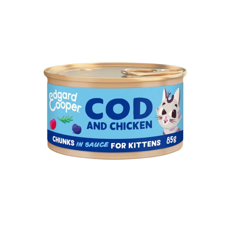 85 g Edgard & Cooper Alimento h&uacute;mido de frango em lata para gatos, , large Imagem n&uacute;mero 1