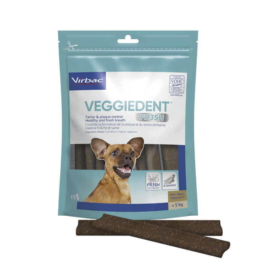 15 sticks Virbac Snacks Dent&aacute;rios VeggieDent Fresh para c&atilde;es mini, , large Imagem n&uacute;mero 2