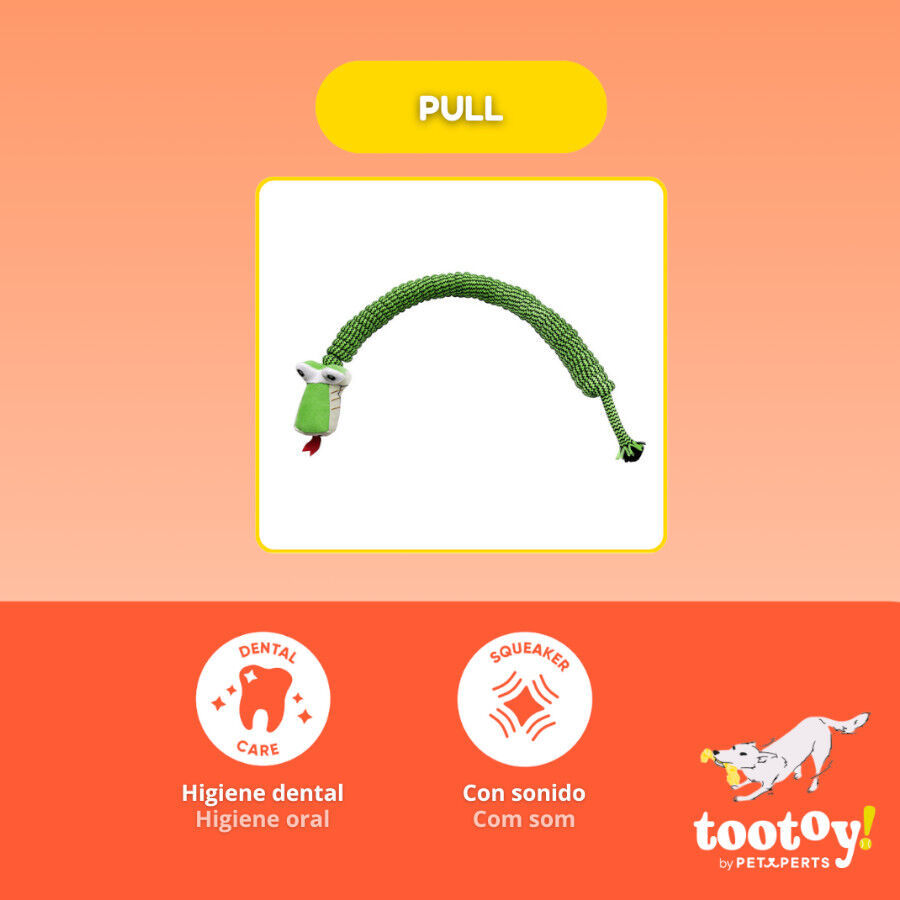 Tootoy! Pull Brinquedo de corda cobra de puxar para c&atilde;es, , large Imagem n&uacute;mero 3