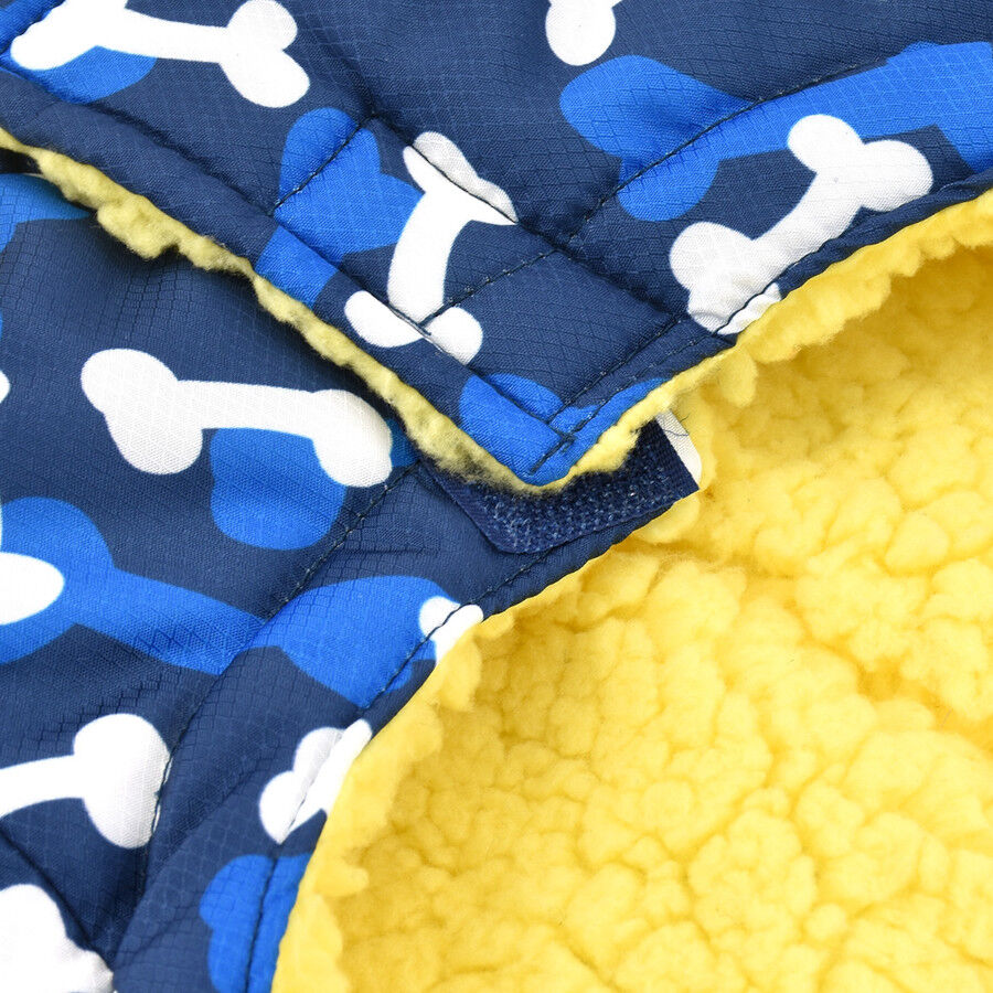 Nayeco Casaco Acolchado com Padr&atilde;o de Ossos Azul para c&atilde;es, , large Imagem n&uacute;mero 4