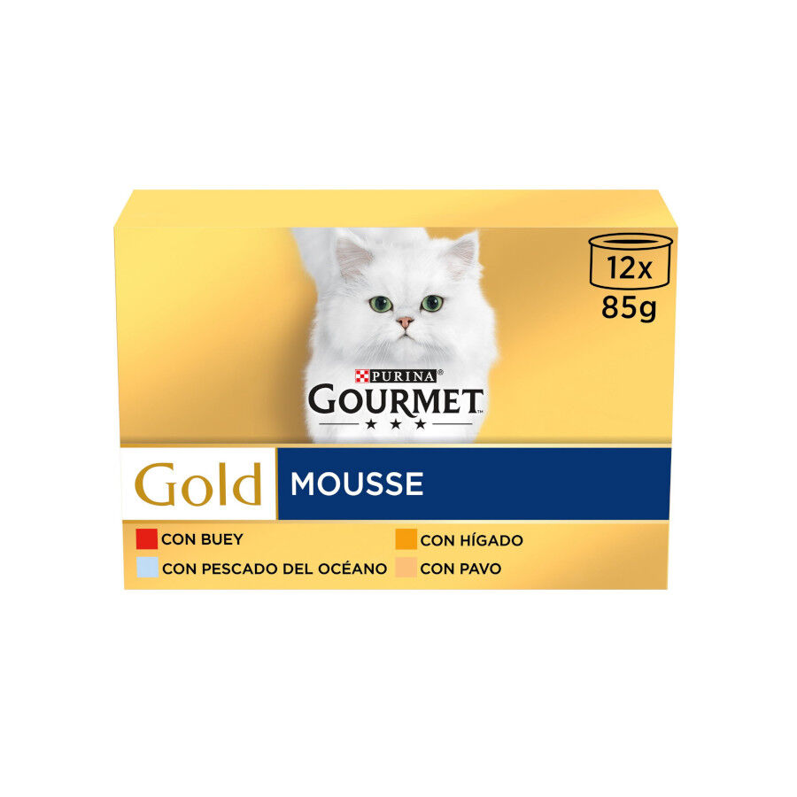 12 latas x 85 g Gourmet Gold Mousse Sortido de latas para gatos , , large Imagem n&uacute;mero 1