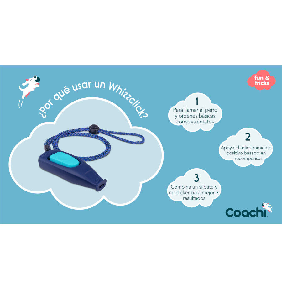 Coachi Cliker com apito azul claro para c&atilde;o, , large Imagem n&uacute;mero 3