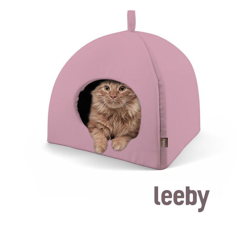 Leeby Igloo antiderrapante rosa para gatos, , large Imagem n&uacute;mero 2