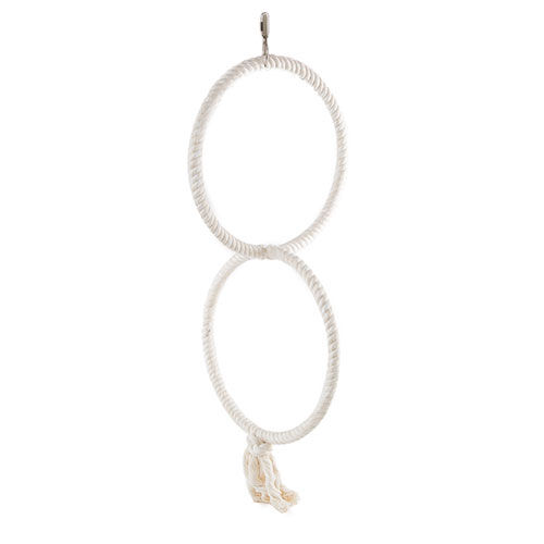 Flamingo aros de algod&oacute;n juguete para loros Imagem n&uacute;mero 1