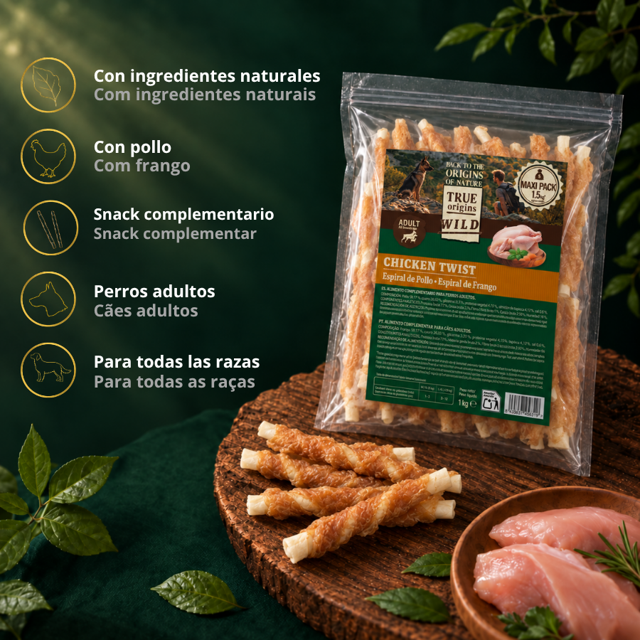 1.5 kg True Origins Wild Espiral de Frango Snack para c&atilde;es, , large Imagem n&uacute;mero 3