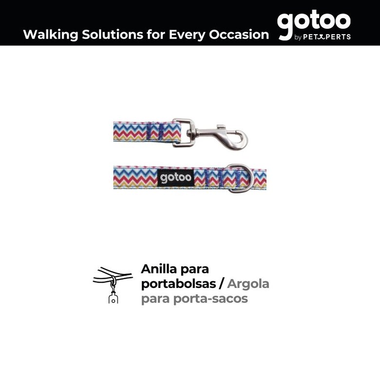 Gotoo Trela Estampada com Riscas Zig-Zag para Cães,  Imagem número 4 Gotoo Trela Estampada com Riscas Zig-Zag para Cães, , large Imagem número 4