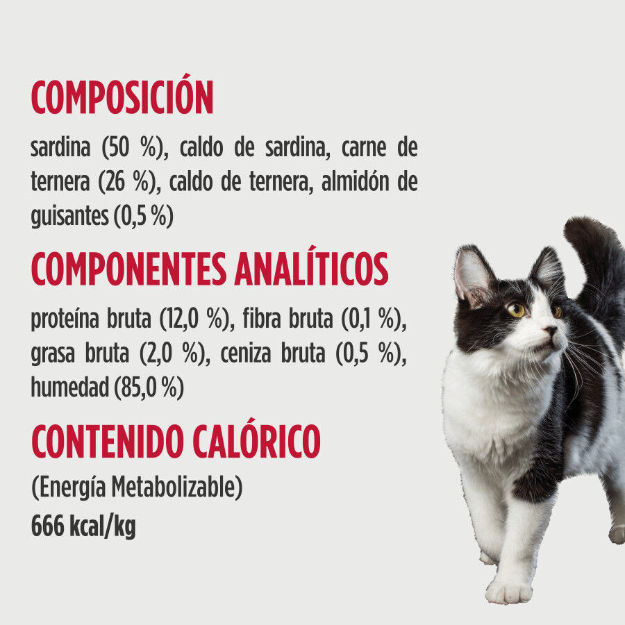 79 g Nulo Comida h&uacute;mida de Sardinha com Vitela em saquetas para gatos, , large Imagem n&uacute;mero 3