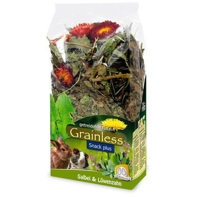 JR Farm Snack Grainless Plus Sálvia e Dente de Leão para Roedores