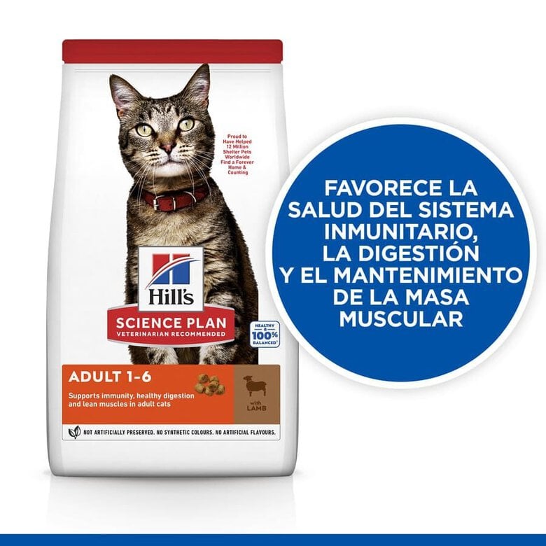10 kg Hill's Adult Science Plan Cordeiro ração para gatos,  Imagem número 3 10 kg Hill's Adult Science Plan Cordeiro ração para gatos, , large Imagem número 3