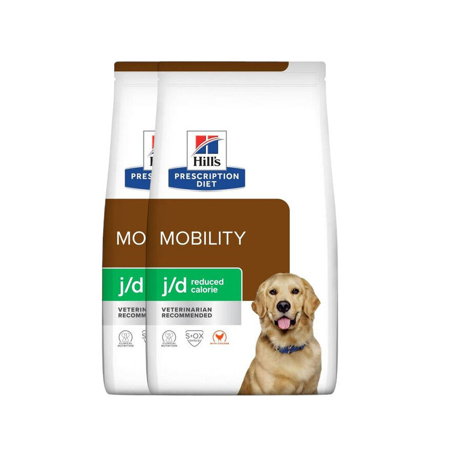 2 x 12 kg Hill's Prescription Diet Joint Care Reduced Calorie j/d Frango ra&ccedil;&atilde;o para c&atilde;es Pack poupan&ccedil;a!, , large Imagem n&uacute;mero 1